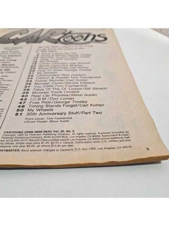 CARtoons Magazine Poster Calendar Monster Truck Oct Dec 89 Aug 91 Vintage Lot - Picture 11 of 16